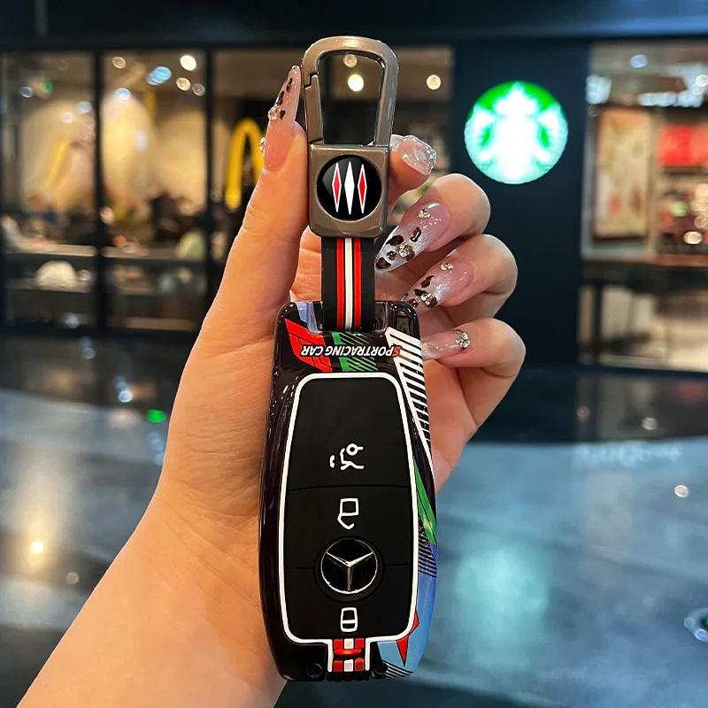 Автомобильный чехол для ключей из цинкового сплава Mercedes Benz A220 E63S AMG E-Class GLE 350 4MATIC