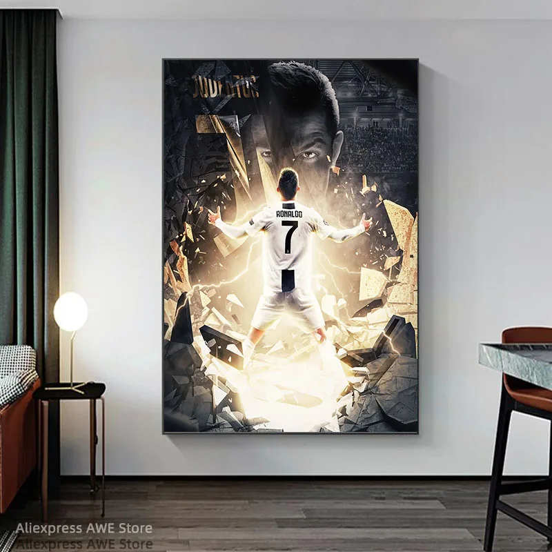 Картина на холсте Криштиану Роналду настенные картины для украшения стен -