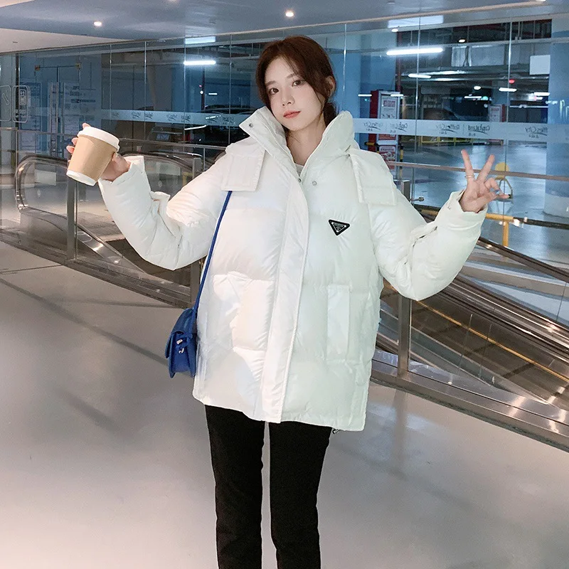 GRELLER Women's Fall Jacket 2022 Puffer Parkas Fashion Winter Ladies Coat with Hood Waterproof Oversized Jacket Warm Outerwear