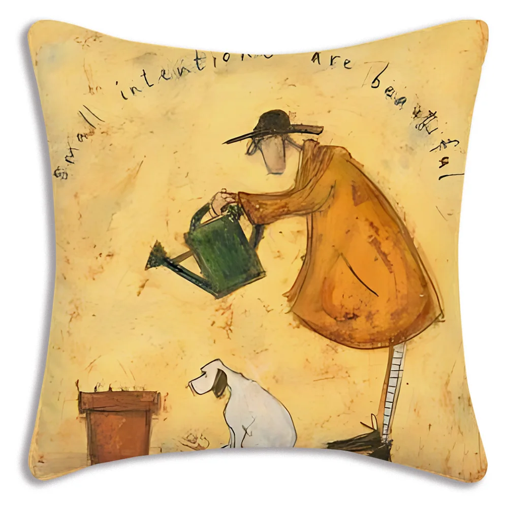 Pillow Covers Cartoon Sofa Decorative Home Double-sided Printing Short Plush Cute S-Sam T-Toft Cushion Cover