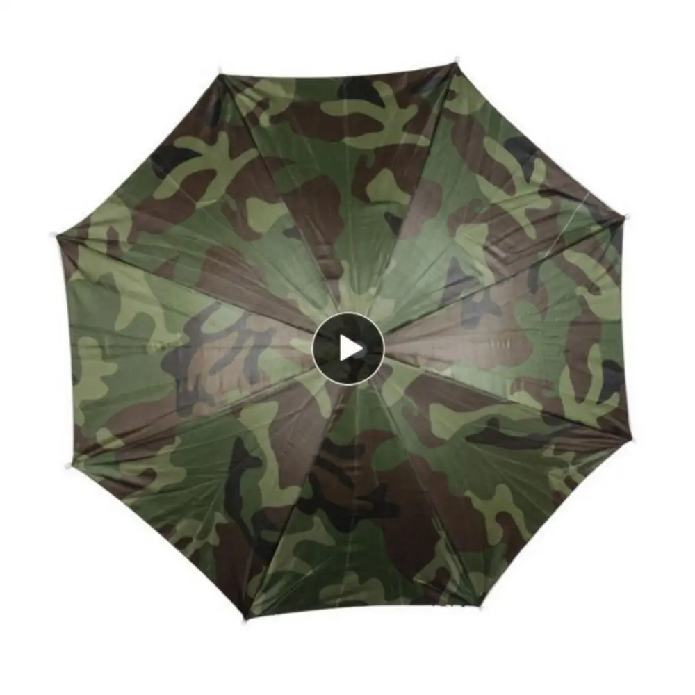 

Camouflage Fashion Wearing Umbrella Fishing Umbrella Collapsible Hat Umbrella Portable Fishing Hat Traveling Hiking Foldable