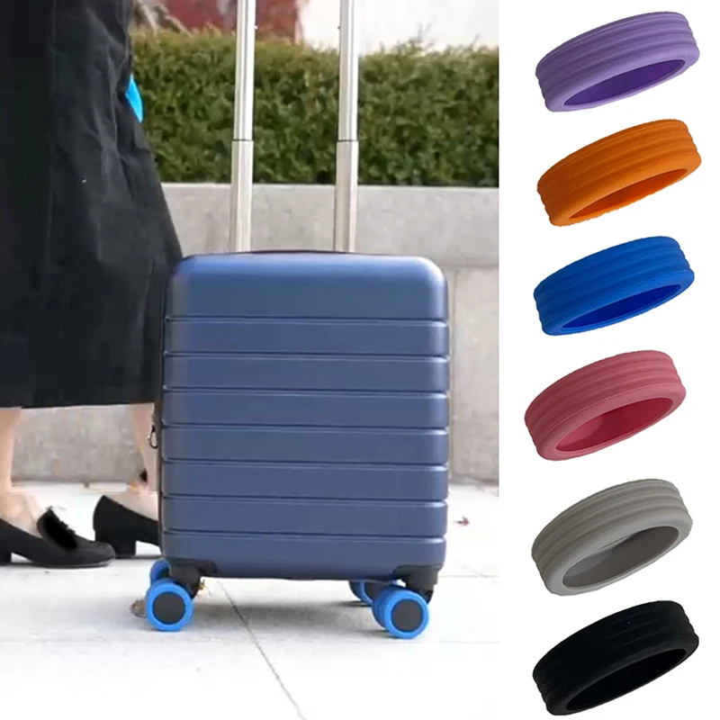 

4/8pcs Luggage Wheels Protector Silicone Luggage Accessories Wheels Cover For Most Luggage Reduce Noise Travel Luggage Suitcase