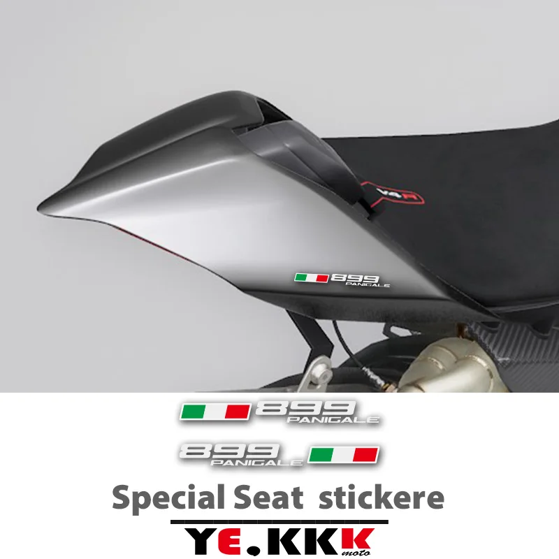 

2 Stickers For DUCATI Monster Seat Unit 899 SP EVO Panigale S Flag Tricolor Sticker Decal Customization