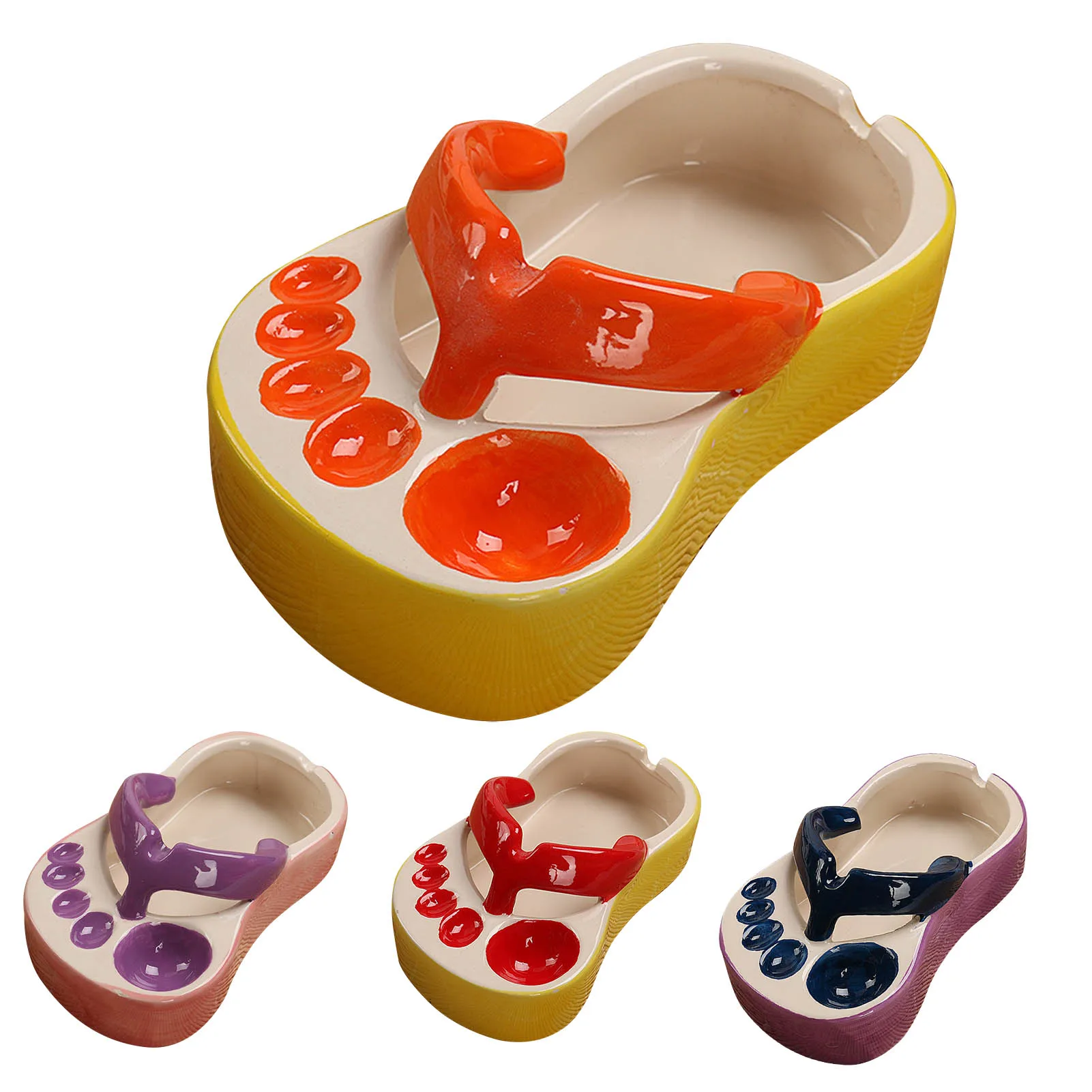 

Ceramic Slipper Plate Creative Slippers Plate Funny Ceramic Slippers Plate With 5 Compartments Ashtray Serving Saucers Bowl