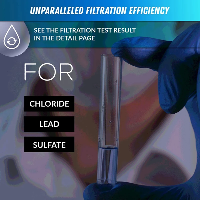 

DF1-CHR Faucet Water Filter Faucet Water Filter Carbon Block Water Filtration System, Tap Water Filter, Reduces Chlorine