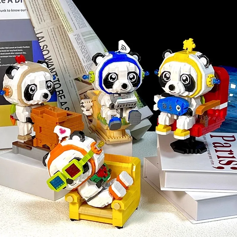 

Креативный конструктор в виде ручки-панды, строительные блоки, игрушки, панда, блоки для мальчиков и девочек, подарок, микро-блоки, детские игрушки, кирпичи