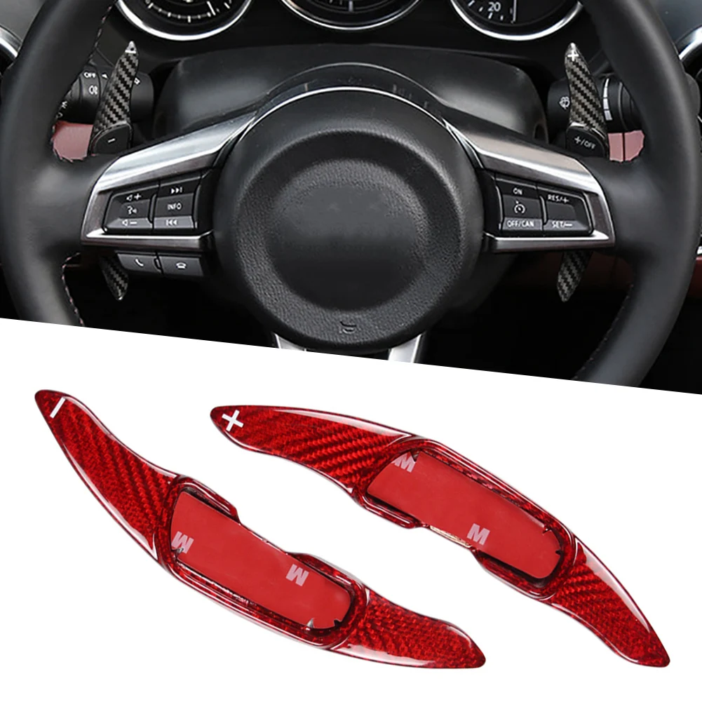 

1Pair Car Steering Wheel Shifter Paddle Shift Extension For Mazda 3 BM BN for Mazda 6 GJ GL CX-3 CX-5 CX5 CX3 Carbon Fiber