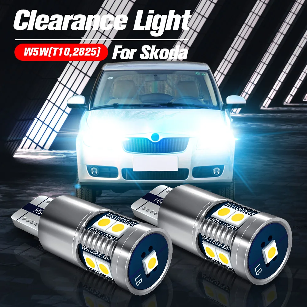 

2 шт., светодиодные фары W5W T10 для Skoda Fabia Felicia Karoq Kodiaq Superb Octavia MK1 MK2 MK3 Rapid NH1 NA2 NH3 Roomster Yeti