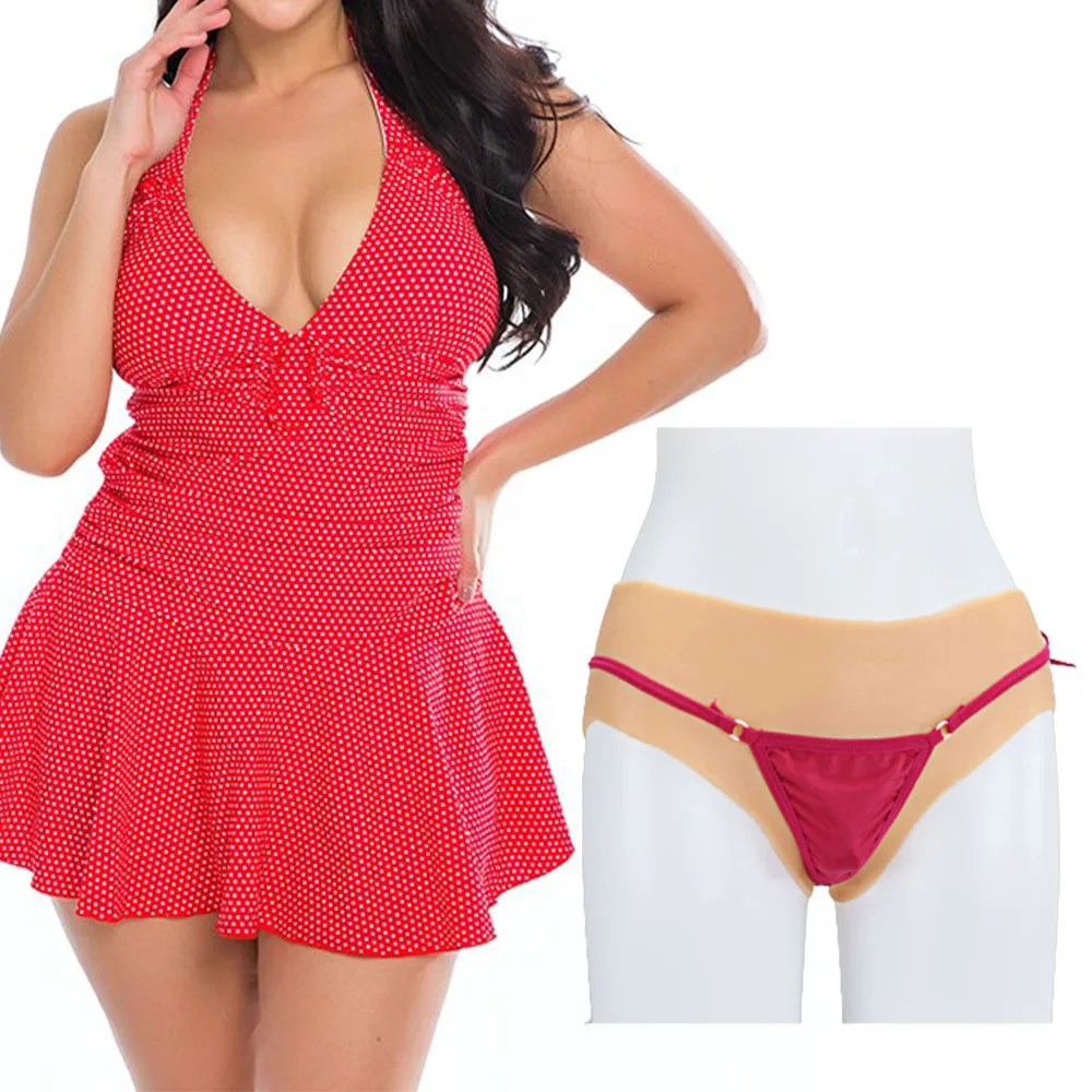 

Силиконовые трусы для мужчин и женщин, с влагалищем