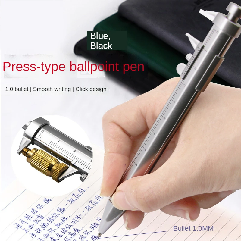 

Multi-function Gel Pen Vernier Caliper Black Blue Gel Pen Caliper-type Ballpoint Pen Ballpoint Pen 0.5mm
