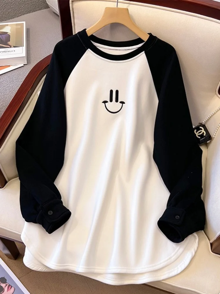 Рубашка с утолщенным низом на флисовой подкладке женская осенне-зимняя