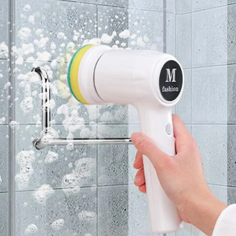 

Multifunctional Electric Cleaning Brush Handheld Cleaning Scrubber 1200mah Fast Charging Cleaning Brush with Replaceable Heads