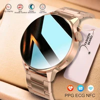 2022 nfc smart watch men 390390 screen gps movement track sport watches women wireless charging bluetooth call ecg smartwatch