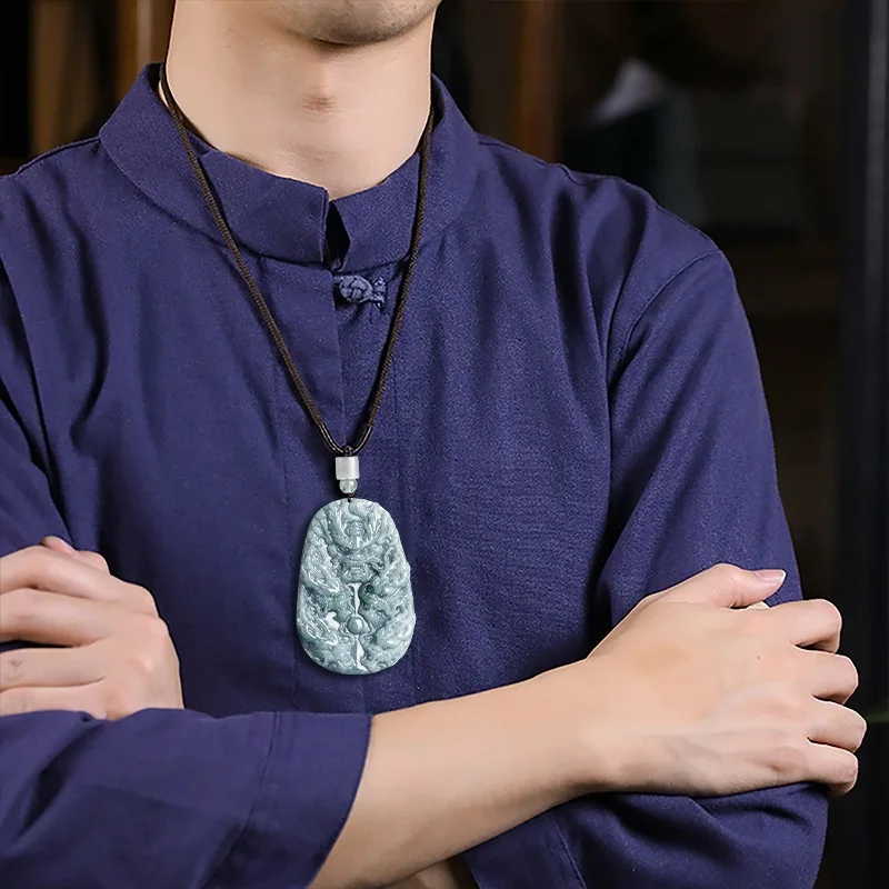 Настоящий натуральный нефрит класса А жадеит для мужчин и женщин счастливый