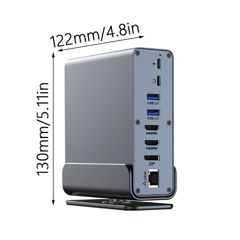 SS8S Подключение ноутбука Многопортовая док-станция USB C 16 в 1 с питанием HDTV