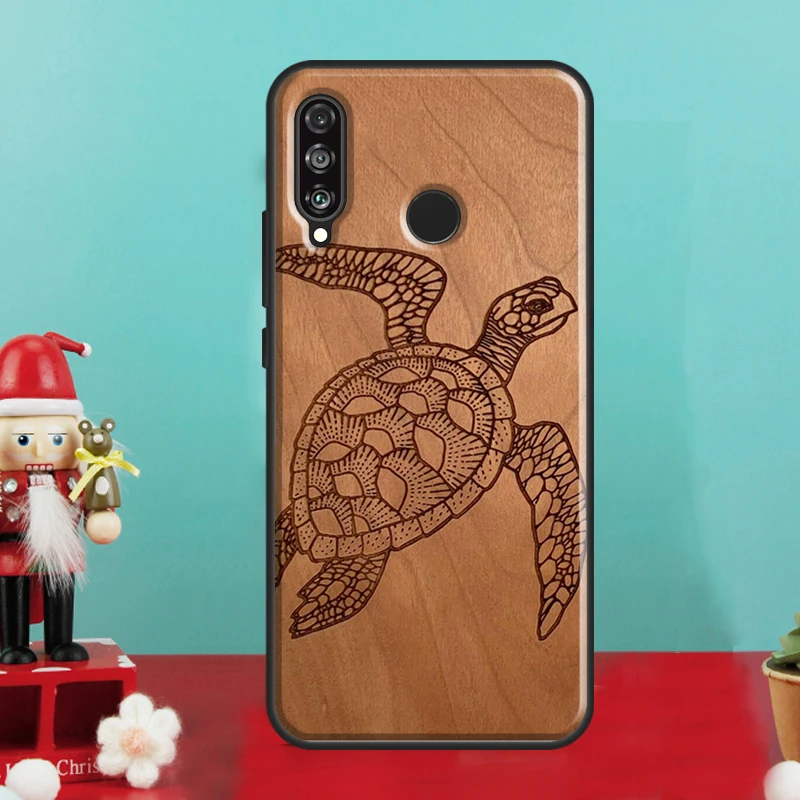 Фото Деревянный чехол-черепаха для Huawei Nova Y73 Y90 Y70 Y72 Y61 Y91 7i 8i 11i 12i 12s 9 10 SE P30 P40 Lite P60 Pro №5