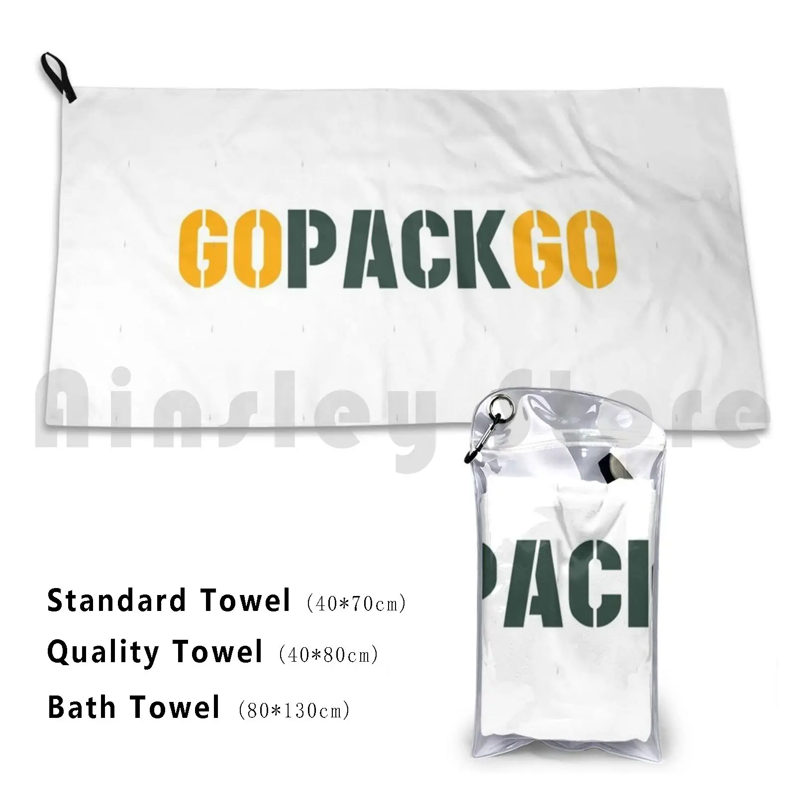 Quick Dry Quality Towel Golang Pack Packers Green Bay Football Lambeau Field