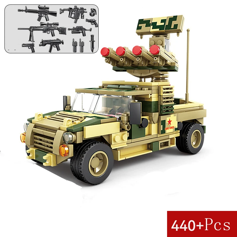 

WWII Military Model Series Anti-Aircraft Armored Vehicle Soldiers Collection Ornament Building Blocks Bricks Toys Gifts