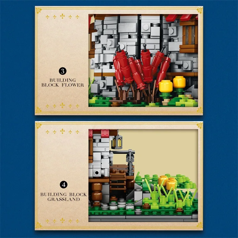 Reobrix 66014 ветряные мельницы Европейского века городская модель модульная уличная