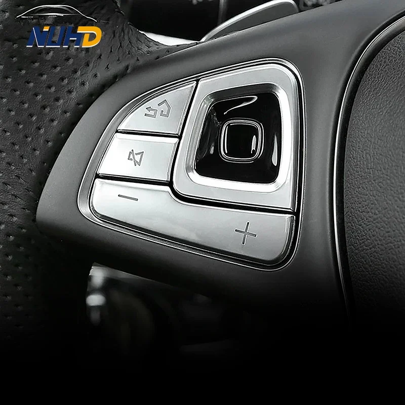 

Steering Wheel Buttons Sequins Decoration Cover Trim For Mercedes Benz E Class W213 2016-2018 Car Styling Interior Accessories