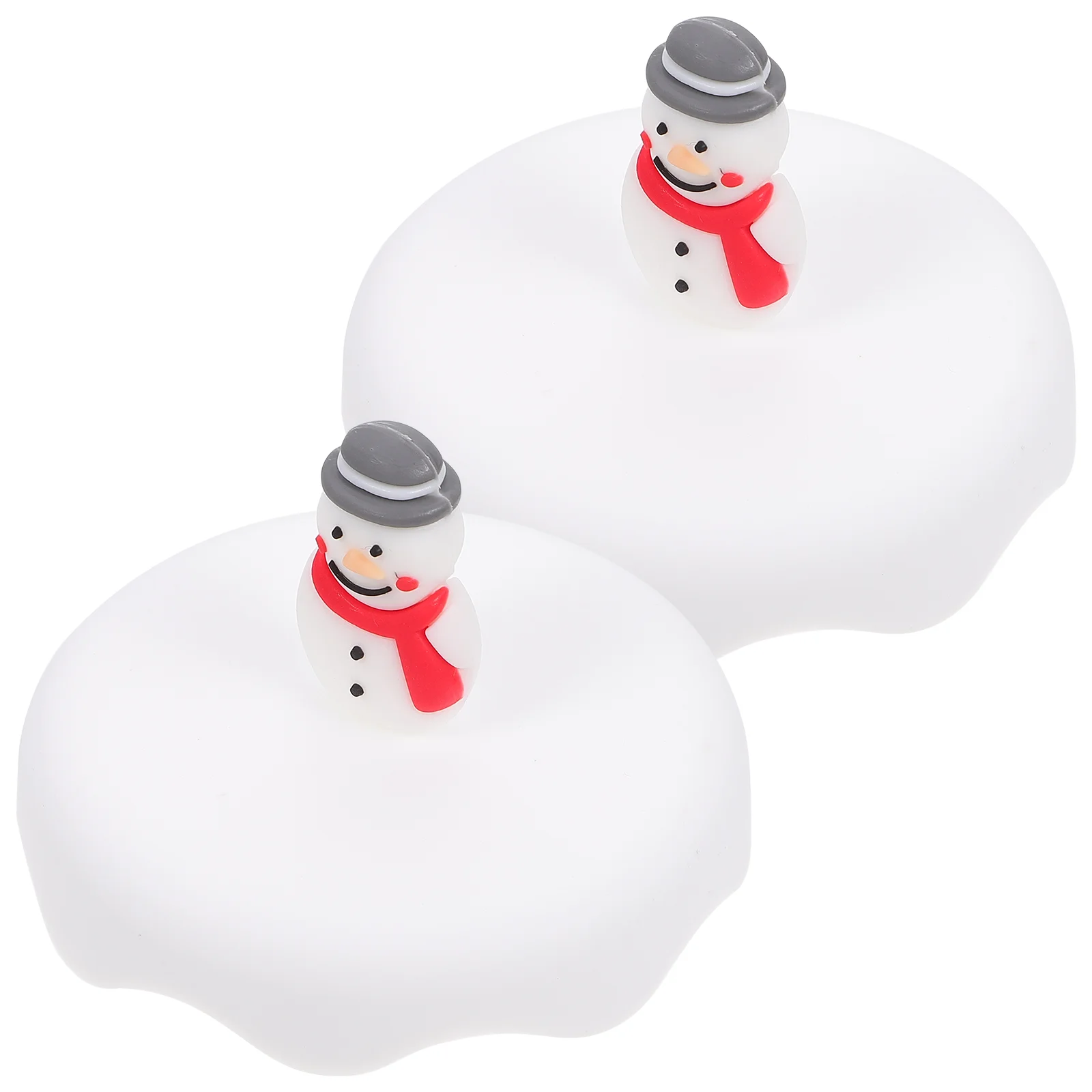 

Cup Lid Silicone Mug Cover Lids Christmas Coffee Snowman Covers Tea Tumbler Glasses Drinking Drink Decoration Hot Seal Beverage