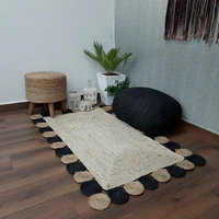 rug 100 natural jute braided reversible rectangle rug hemp carpet modern home living area rug