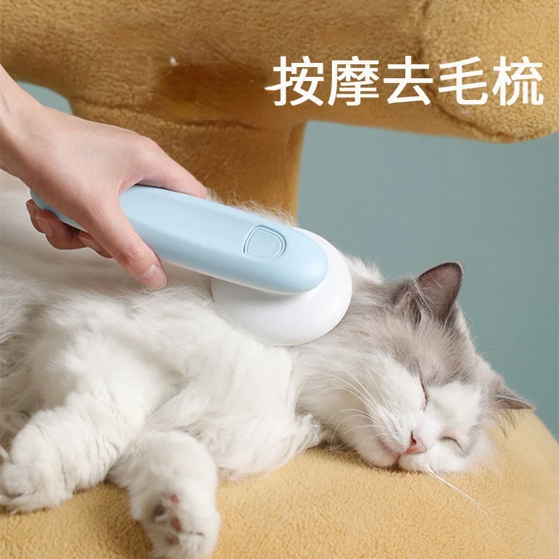 

Расческа с узлом для кошек, расческа для красоты и удаления шерсти с одной кнопкой, массажная расческа для кошек, средство для удаления шерсти домашних животных, инструменты для чистки, расческа для кошек