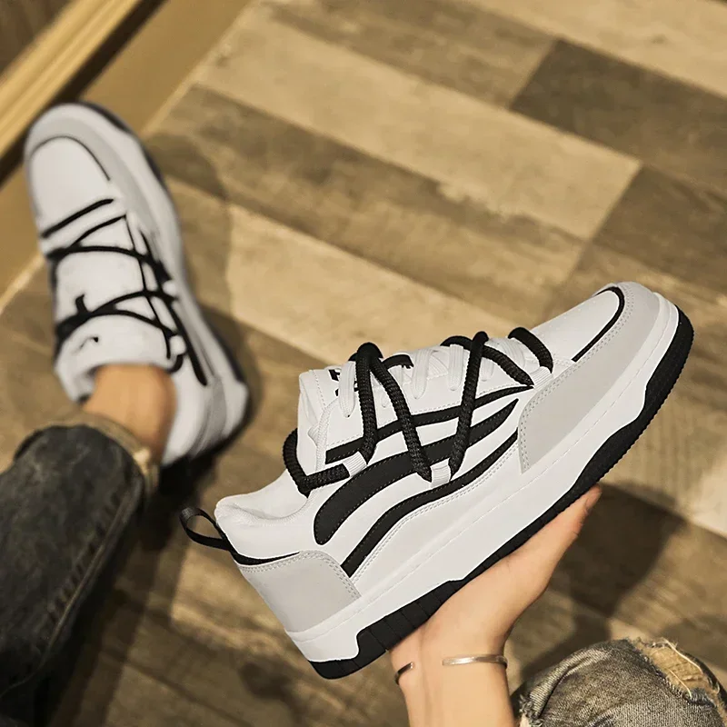 

Shoes for Male 2023 Hot Sale Winter Men's Vulcanize Shoes Platform Man Sneakers Lace Up Mixed Colors Outdoor Men's Casual Shoes