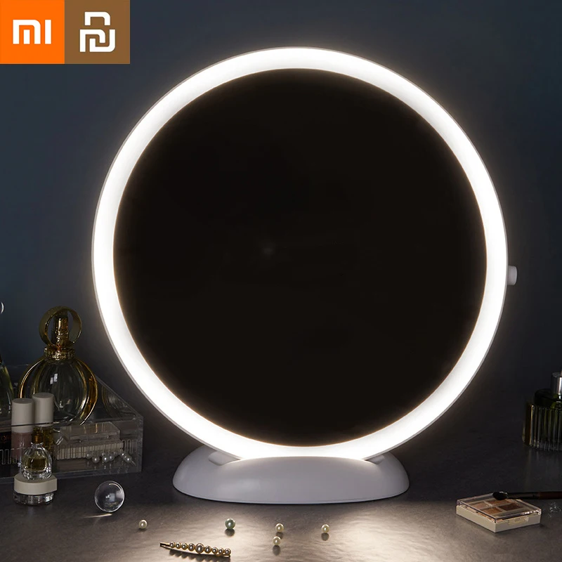 

Зеркало для макияжа Xiaomi Youpin настольное светодиодное освещение большое зеркало сетчатые красные солнцезащитные очки Красота Макияж светящ...