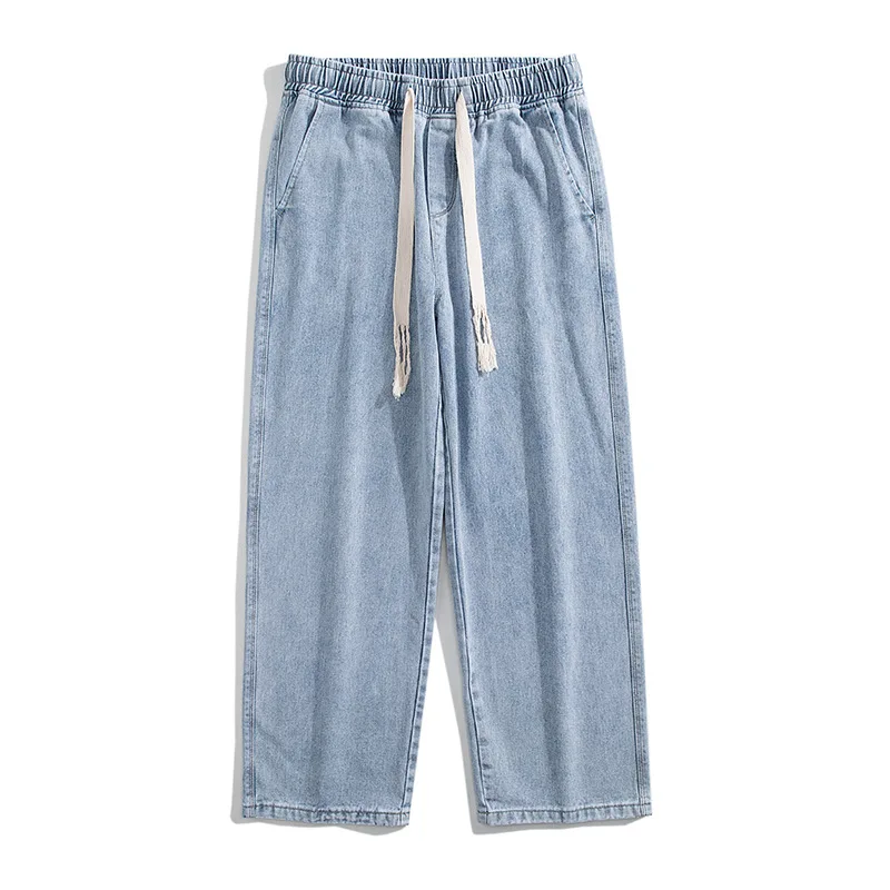 Wide Leg Mens Jean 2023 Spring/summer Unisex Loose Fitting Trend Retro Trendy Straight Leg Denim Pants for Men