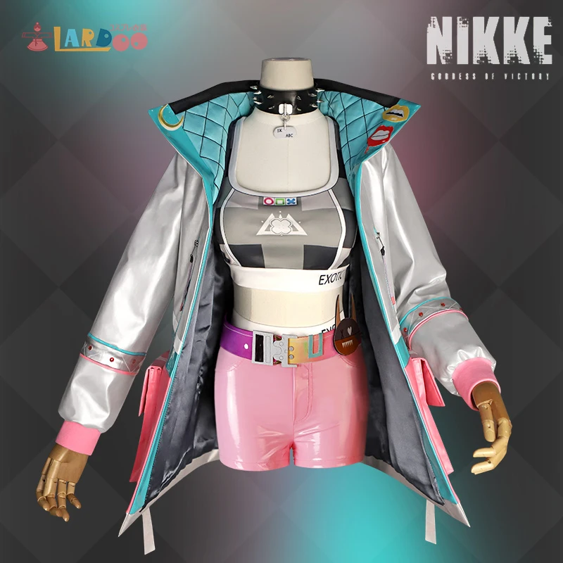 

Lardoo Game NIKKE: The Goddess of Victory Cosplay Jackal Costume Coat Shorts Vest Women Halloween Party Outfit Full Set
