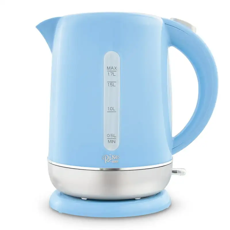 

Liter Kettle + Water Heater with Rapid Boil, Cordless Carafe + Auto Shut off for Coffee, Tea, Espresso & More - Blue