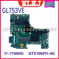 dinzi gl753ve mainboard for asus rog gl753vd gl753vve laptop motherboard with i7 7700hq cpu gtx1050ti 4g 100 fully tested