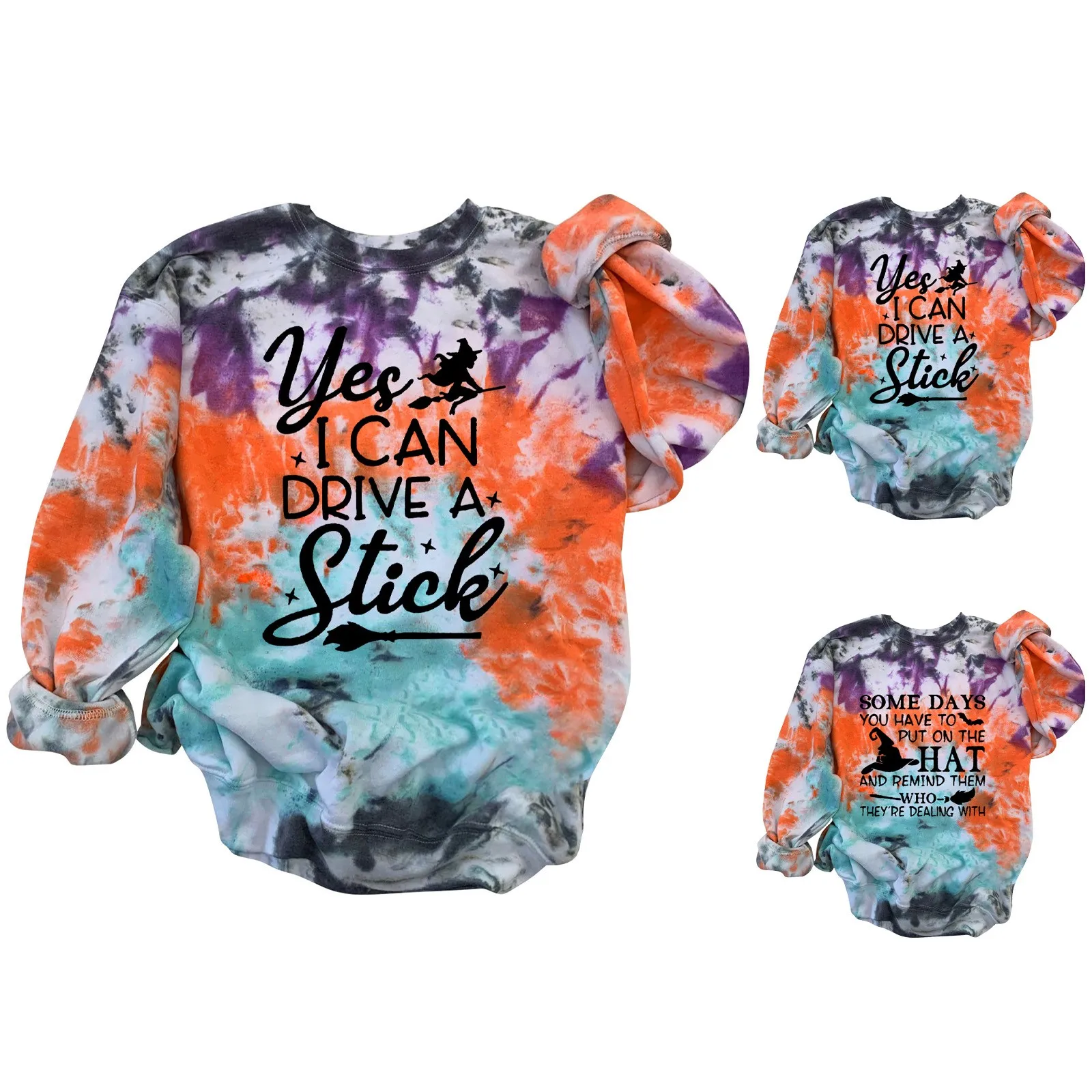 

Женская рубашка с длинным рукавом, круглым вырезом и принтом