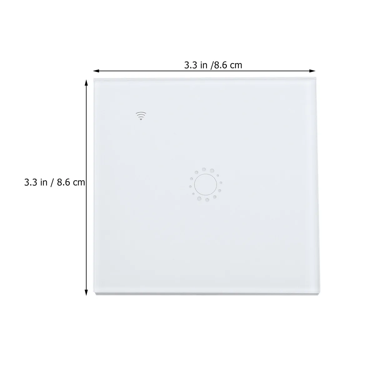 Фото Одноклавишная сенсорная панель Wi-Fi с LED-подсветкой, из закаленного стекла и ABS-пластика, для домашнего освещения и бытовой техники. №5