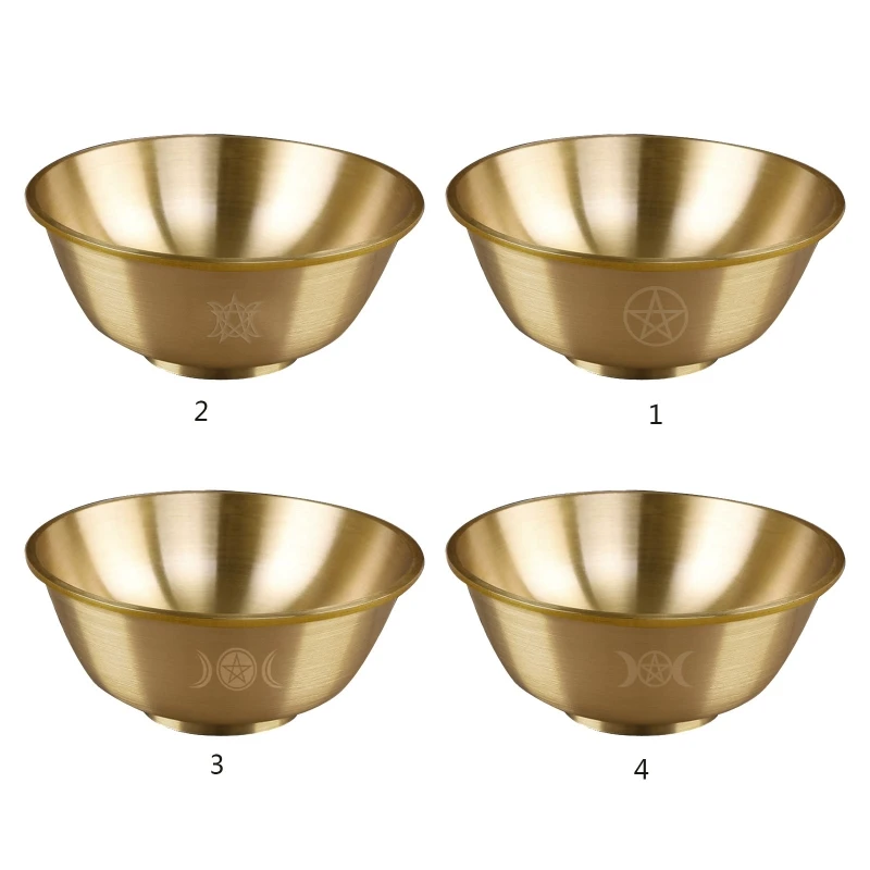 

Altar Bowl Ritual Tarot Pentagram Golden Tableware Ceremony Moon Divination Astrological Tool Board Game Bowl Drop Shipping