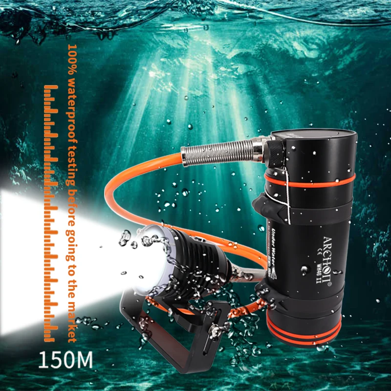 ARCHON DH40 II Dive Torch CREE SST-20 LED 6500K Diving Flashlight Strobe SOS Lighting Photography Video Dive Fill Light enlarge