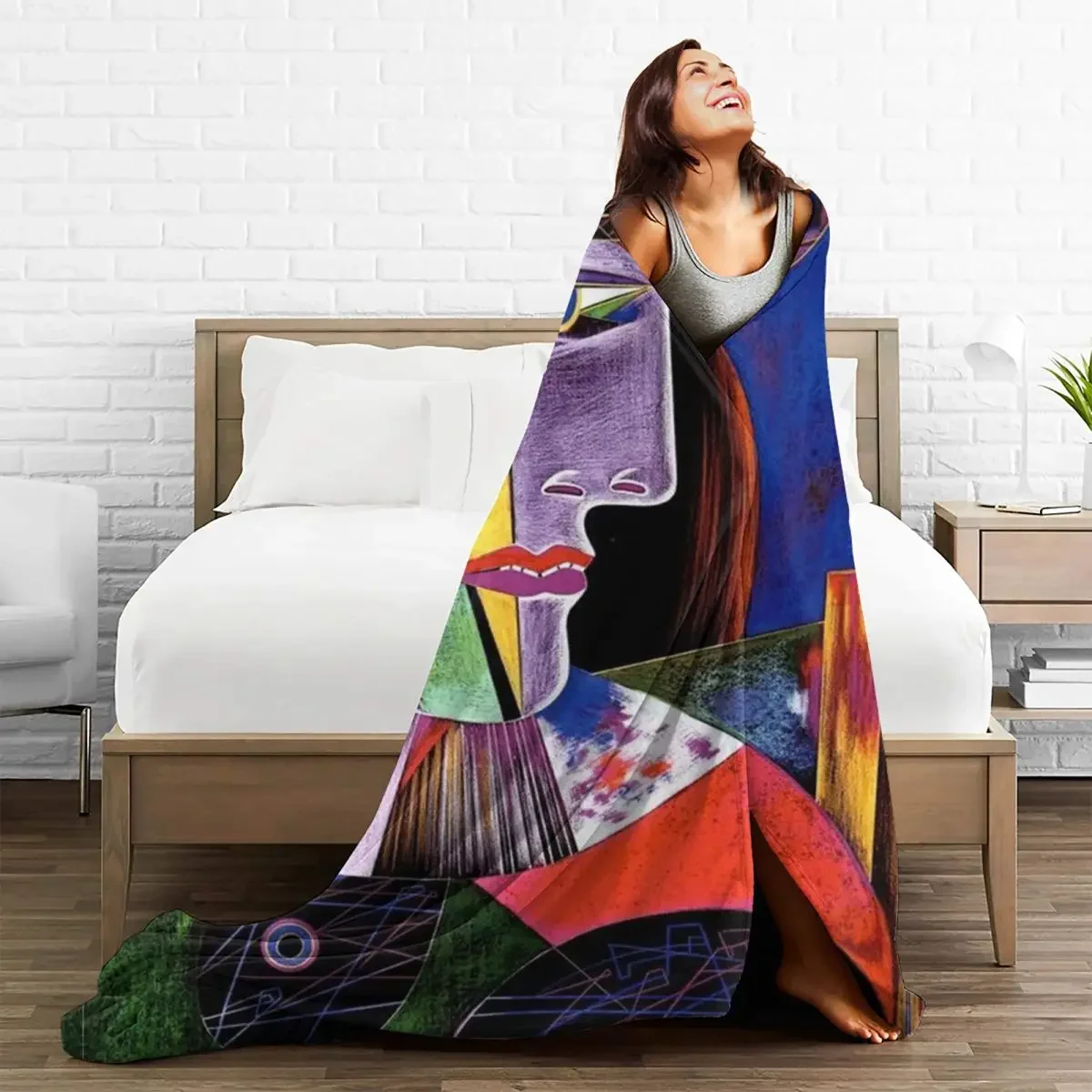 Абстрактное Мягкое И Прочное Дорожное Одеяло Picaso Фланелевое Постельное Белье С