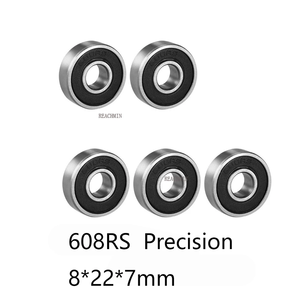 

5pcs/lot Precision 608RS Deep Groove Ball Bearing Steel Bearing 608-RS 8*22*7mm 8*22*7 for Skateboard Scooter Roller