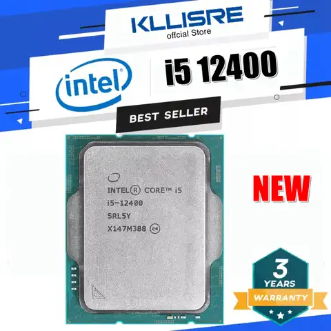 Процессор Intel Core i5 12400 2,5 ГГц 6-ядерный 12-поточный процессор 10 нм L3 = 18M 65 Вт LGA 1700 новый, без охладителя, материнская плата DDR4