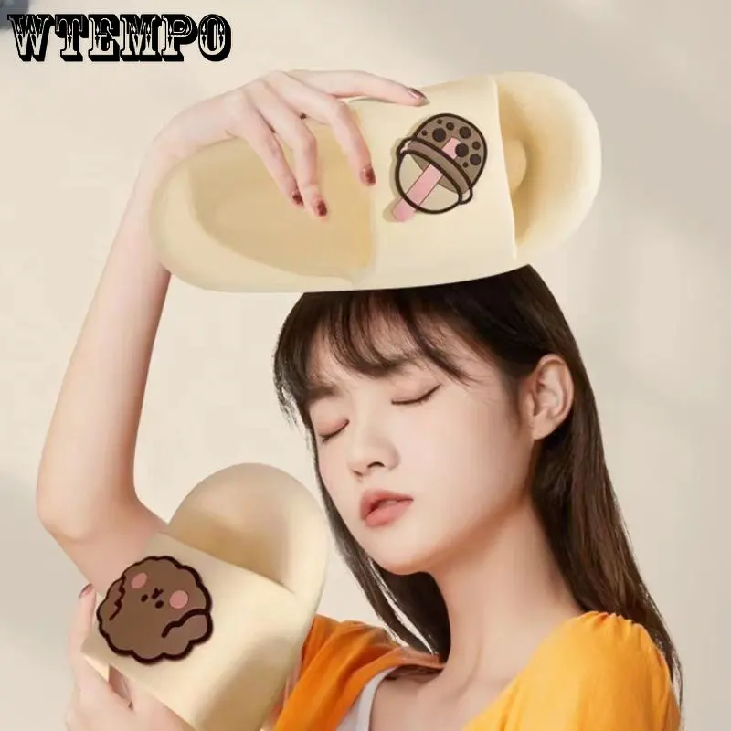 WTEMPO Cloud Soft Slippers Lovely Cartoon Home Outdoor Beach Sandals Men Flip Flops Women Bedroom Thick Bottom Shoes Wholesale