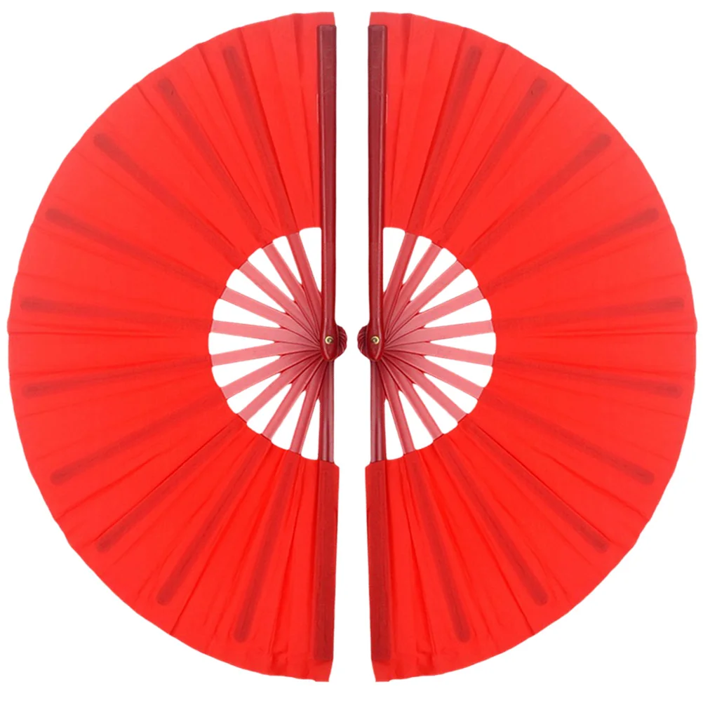 2pcs Dancing Fans Chinese Style Fan Kung Fu Performance Folding Fan Stage Prop