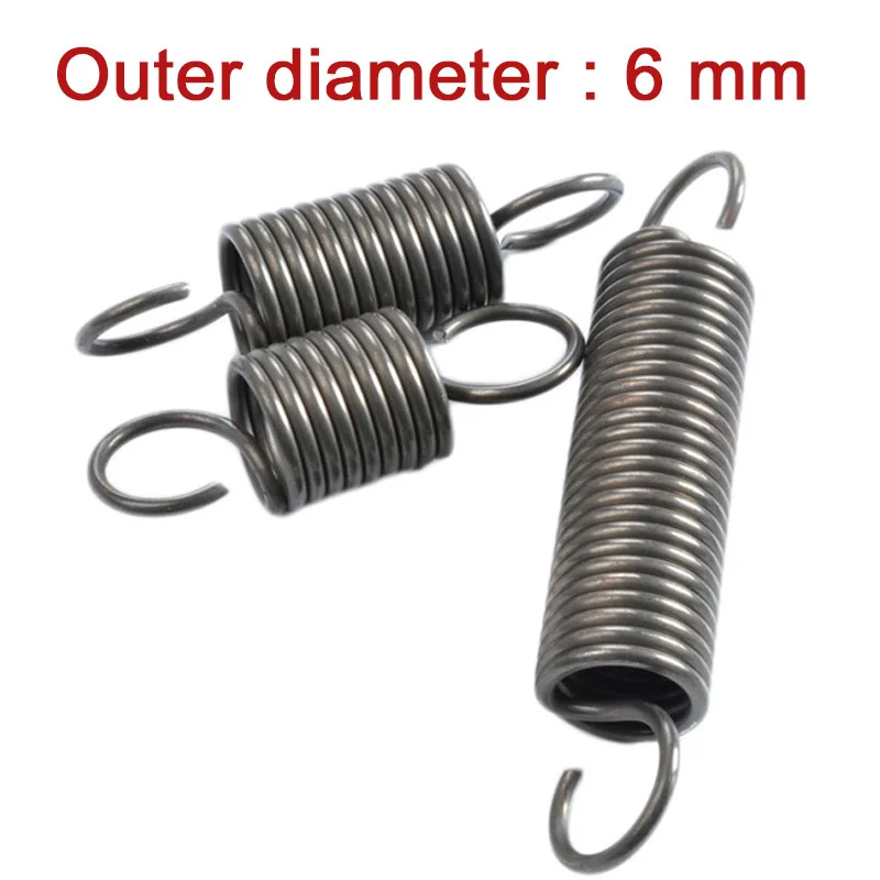 

1 PCS Tension Spring, Steel Spring with Hook, Wire Diameter 1.2mm, Outer Diameter 6mm, Length 25mm-180mm, diy1,