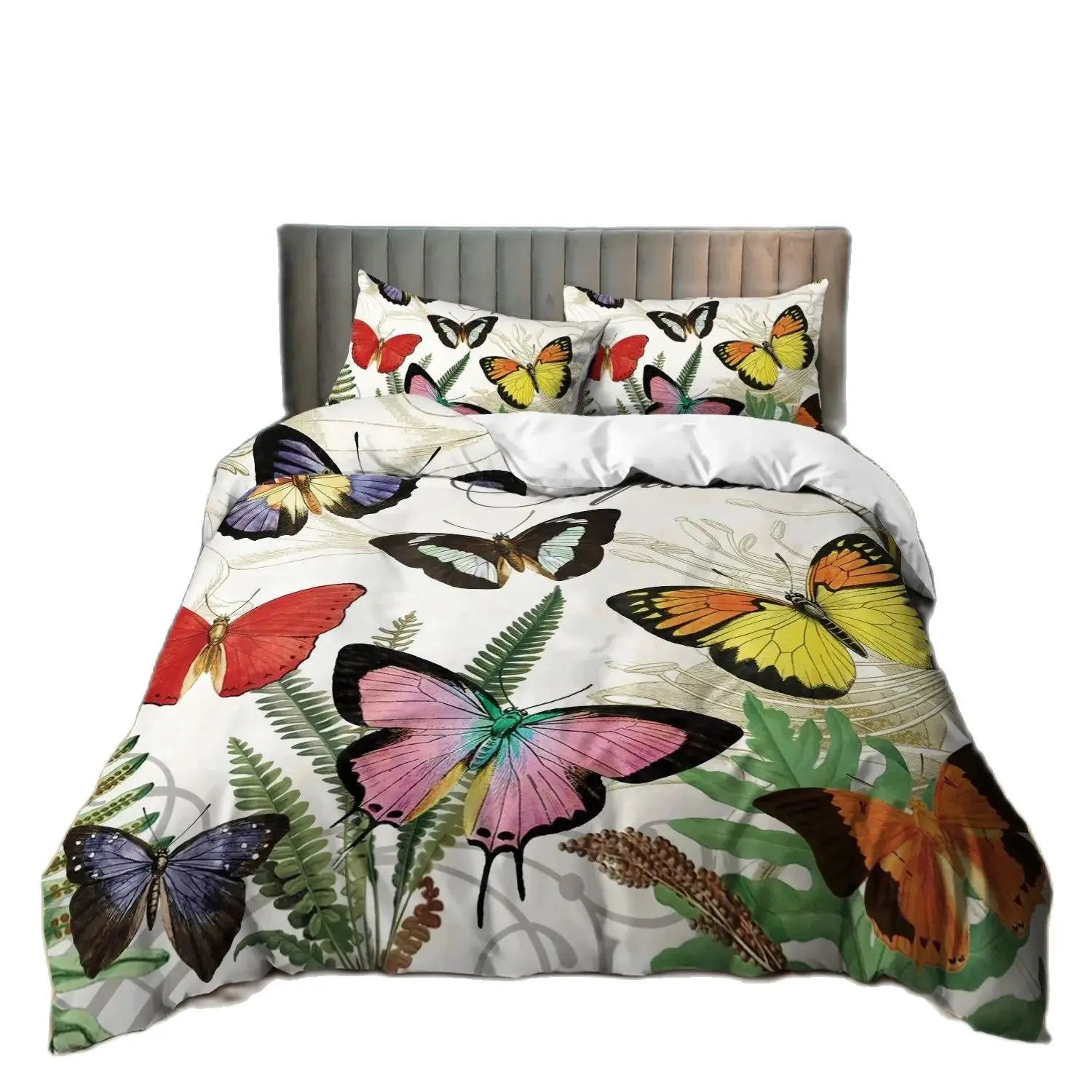 Комплект постельного белья с бабочками красочные бабочки 3D принты пододеяльник