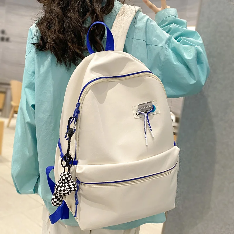 

Trendy Lady Nylon Waterproof Laptop Backpack Book Girl Travel Student Bag Fashion Cool Female College Backpack Women School Bags