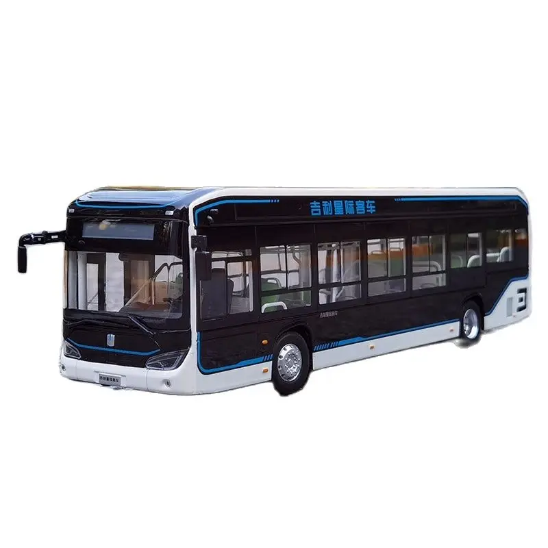 

Литый ПОД ДАВЛЕНИЕМ ЗАВОД масштаб 1:43 Geely Star Bus городской автобус модель C12E Чистая электрическая коллекция для взрослых подарок дисплей сувенирная игрушка