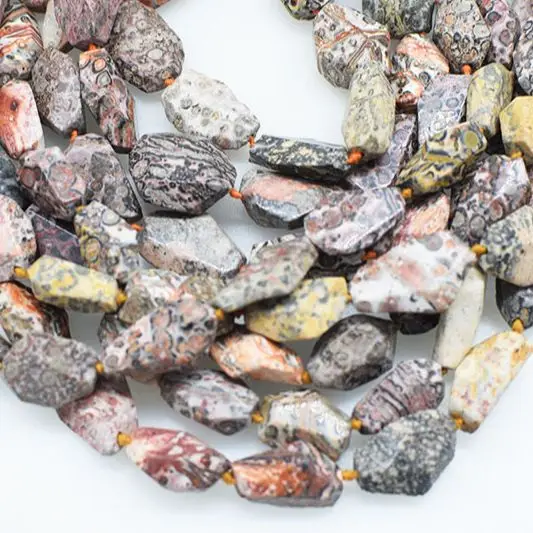 

Agate baroque faceted 43cm FPPJ wholesale beads nature leopard print 18-26mm
