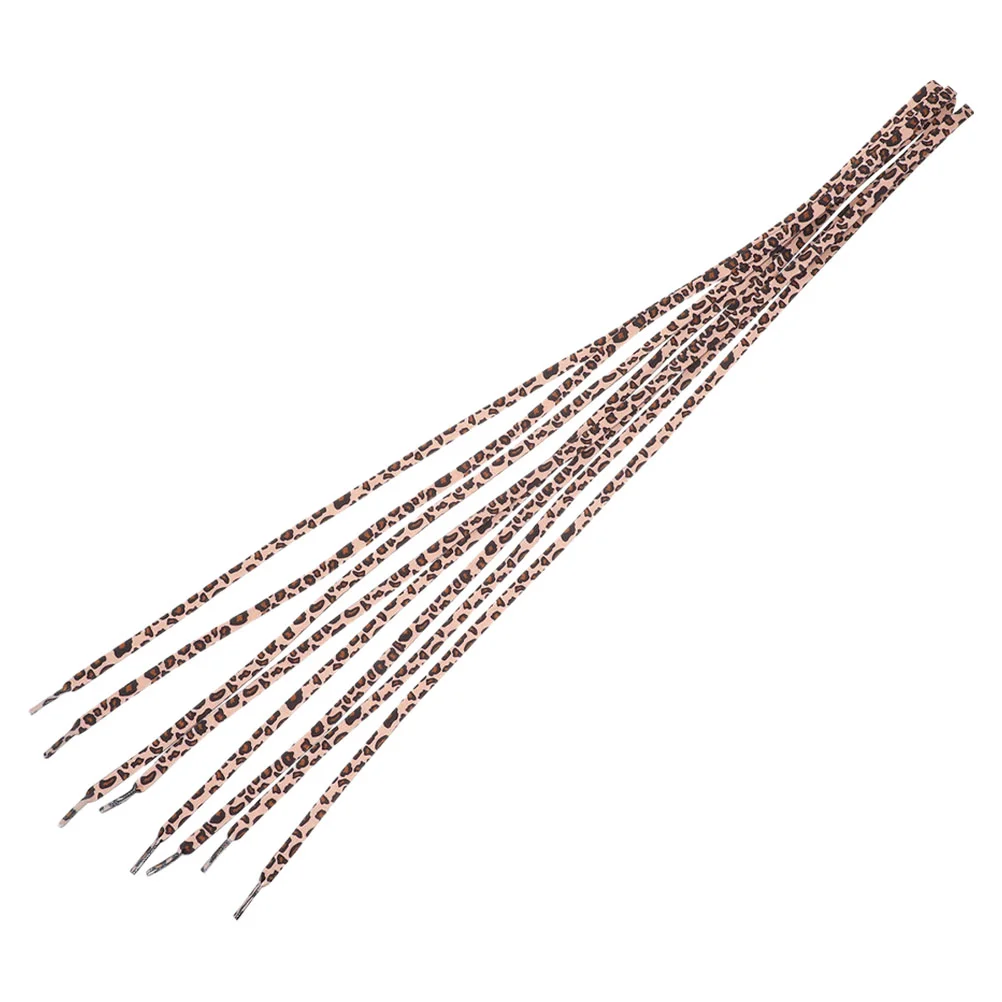 2 пары длинных шнурков с леопардовым кружевом модные кроссовки белые ботинки из