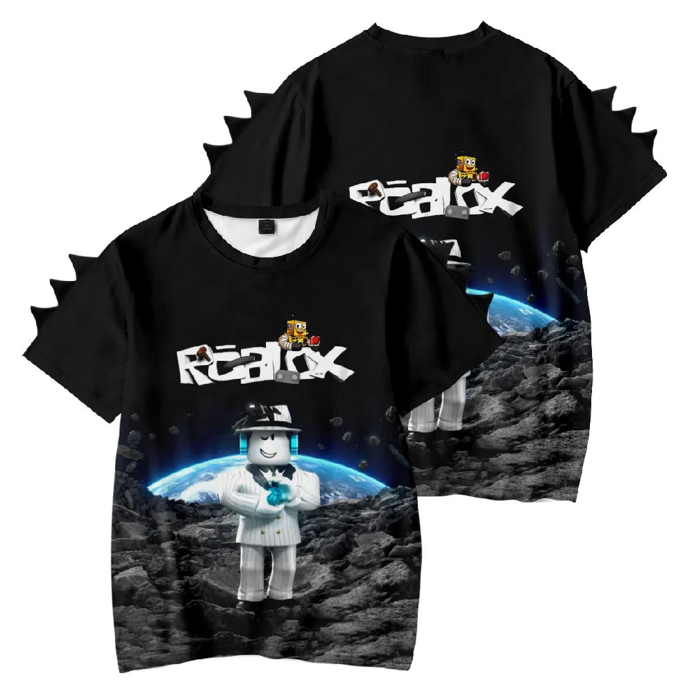 Детская Футболка Roblox Kawaii С Принтом Динозавра