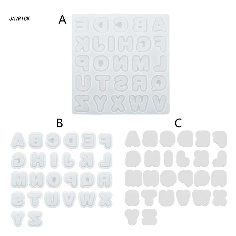 

DIY Letter Shaped Epoxy Resin Mould Letter Keychain Pendant Mirror Silicone Mold